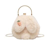 Cute Cross-Body Bags Bunny - Plush Cartoon Hare Handbag, Soft Animal Coin Wallet | Space-Saving Lovely Women Shoulder Satchel for Cosplay Festivals Shopping Travel Parties Accessory Cute Style X