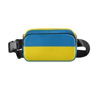 Cute Crossbody Bag Waist Packs for Women Men Teenagers Small Crossbody Sport Bag with Adjustable Strap for Cycling Hiking Gym Ukraine Flag Blue Yellow Ukrainian National