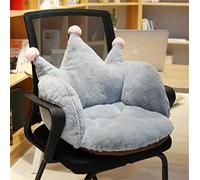 Cute Crown Shaped Armchair Seat Cushion Support Soft Warm Plush Lazy Sofa Office Seat Pad Pillow Relieves Back Coccyx Sciatica Tailbone Pain Relief Chair Cushions Floor Mat