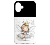 Cute Crowned Fairy with a Joyful Smile for Fantasy Lovers Case for iPhone 16 Plus