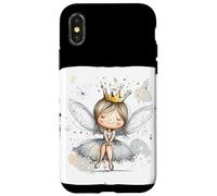 Cute Crowned Fairy with a Joyful Smile for Fantasy Lovers Case for iPhone X/XS