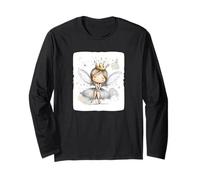 Cute Crowned Fairy with a Joyful Smile for Fantasy Lovers Long Sleeve T-Shirt