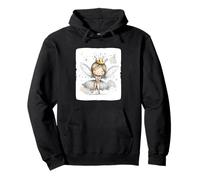Cute Crowned Fairy with a Joyful Smile for Fantasy Lovers Pullover Hoodie