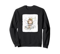 Cute Crowned Fairy with a Joyful Smile for Fantasy Lovers Sweatshirt