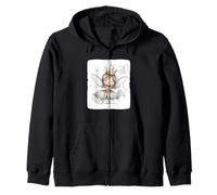 Cute Crowned Fairy with a Joyful Smile for Fantasy Lovers Zip Hoodie