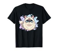 Cute Crying Cat Anime Kawaii Pastel Sad Kitty T-Shirt
