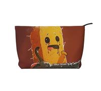 Cute Crying Chainsaw Printed Makeup Bag Corduroy Travel Cosmetic Bags Cosmetic Case Toiletry Bag Organizer for Women Mom Girls