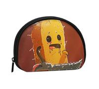 Cute Crying Chainsaw Printed Mini Coin Pouch, Shell Shape Zip Around Wallet, Small Zipper Pouch for Cash, Cards, Keys, Lipstick, Storage Pouch, Travel Organizer