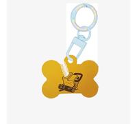 Cute Crying Chainsaw Printing Dog Tag Bone Shaped Double Sided Pattern Dog Id Tags Bone Shaped Pet Name Tags Dog Collar Tags