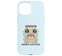 Cute Crying Frog Empath Handle with Care Aesthetic Case for iPhone 15