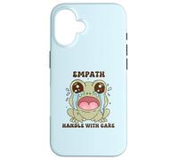 Cute Crying Frog Empath Handle with Care Aesthetic Case for iPhone 16
