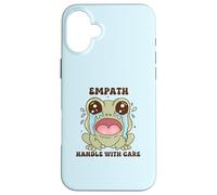 Cute Crying Frog Empath Handle with Care Aesthetic Case for iPhone 16 Plus