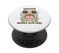 Cute Crying Frog Empath Handle with Care Aesthetic PopSockets Adhesive PopGrip