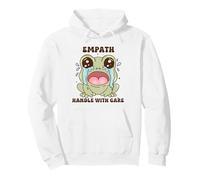 Cute Crying Frog Empath Handle with Care Aesthetic Pullover Hoodie