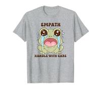 Cute Crying Frog Empath Handle with Care Aesthetic T-Shirt