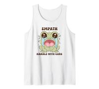 Cute Crying Frog Empath Handle with Care Aesthetic Tank Top
