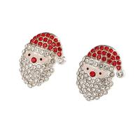 Cute Crystal Christmas Stud Earrings Rhinestone Gingerbread Man Santa Claus Elk Tree Earrings Christmas Accessory Party Jewelry Gifts, 2cm x 3cm x 3cm, Zinc, No Gemstone