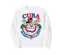 Cute Cuban Girl Cuba Traditional Dance Flowers Latina Sweatshirt