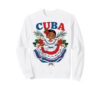 Cute Cuban Girl Cuba Traditional Dance Flowers Latina Sweatshirt