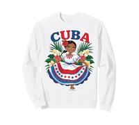 Cute Cuban Girl Cuba Traditional Dance Flowers Latina Sweatshirt