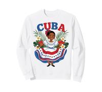 Cute Cuban Girl Cuba Traditional Dance Flowers Latina Sweatshirt