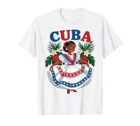 Cute Cuban Girl Cuba Traditional Dance Flowers Latina T-Shirt