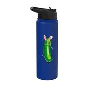 Cute Cucumber Bunny Pickle Vegetarian Stainless Steel Insulated Water Bottle