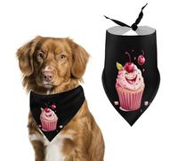 Cute Cupcake Dog Bandana Puppy Cat Scarfs Bibs Washable Triangle Kerchief Pet Gifts