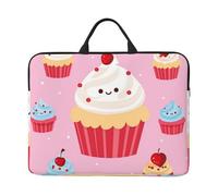 Cute Cupcake Laptop Case 14 Inch Laptop Sleeve Computer Carrying Bag Shockproof Protective Notebook Case Portable Laptop Bag Waterproof Briefcase Bag for Men Women