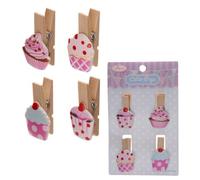 Cute Cupcake Pegs Pack of 4