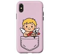 Cute Cupid Pocket Pal Funny Valentine Cherub Love Arrow Case for iPhone X/XS