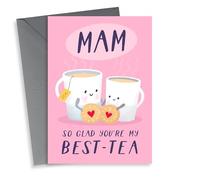 Cute Cuppa Mother’s Day Card - Glad You’re My Best Tea - For Mam