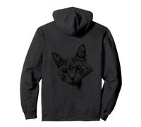 Cute Curious Cat Kitten Feline Pet Animal Lover Portrait Pullover Hoodie