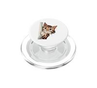 Cute Curious Peeking Cat Big Eyes Cartoon Feline PopSockets PopGrip for MagSafe