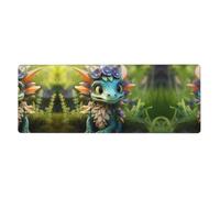 Cute Cute Dragon Printing Extra Large Mouse Pad 12x31.5in for Office, Gaming, and Learning - Durable, Comfortable, and Environmentally Friendly