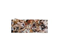 Cute Cute Pet Dogs Print Baby Bow Headband - Delicate & Sensitive for Newborns, Stretchy Nylon Headbands