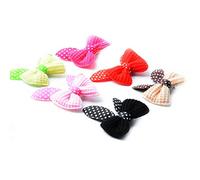 Cute Cute Rabbit Ears Pet Hair Clip Multicolor Bow Hairpin Color Random 5 Pcs Durable and clever