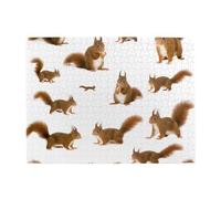 Cute - Cute Squirrel,500 Pieces Puzzles for Adults-Wooden Jigsaw Puzzle for Adults Elderly