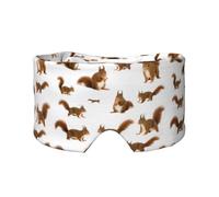 Cute - Cute Squirrel, Full Eye Covers Light Blocking Eye Mask Sleep Eye and Ear Muffs