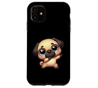 Cute Dab Pug Funny Cartoon Animal With Big Eyes Case for iPhone 11