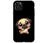 Cute Dab Pug Funny Cartoon Animal With Big Eyes Case for iPhone 11 Pro Max
