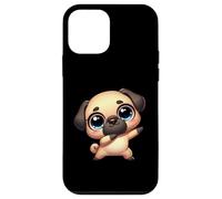 Cute Dab Pug Funny Cartoon Animal With Big Eyes Case for iPhone 12 mini