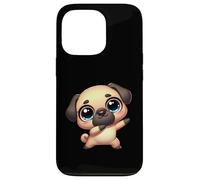 Cute Dab Pug Funny Cartoon Animal With Big Eyes Case for iPhone 13 Pro