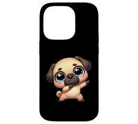 Cute Dab Pug Funny Cartoon Animal With Big Eyes Case for iPhone 14 Pro