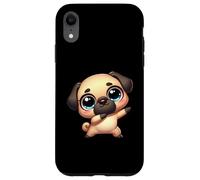 Cute Dab Pug Funny Cartoon Animal With Big Eyes Case for iPhone XR