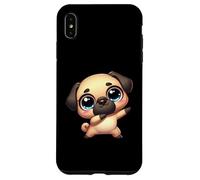 Cute Dab Pug Funny Cartoon Animal With Big Eyes Case for iPhone XS Max