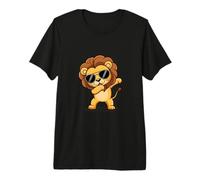 Cute Dabbing Lion with Sunglasses | Cool Kawaii Style Premium T-Shirt