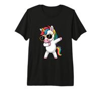 Cute Dabbing Unicorn with Sunglasses | Cool Kawaii Style Premium T-Shirt