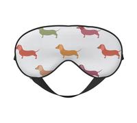 Cute Dachshound Dogs Print Outdoor Travel Stylish Eye Mask Adjustable Sleep Camping Meditation Relaxation