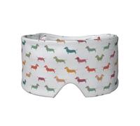 Cute Dachshound Dogs Print Sleep Eye and Ear Muffs Mask - Adjustable Yoga Travel Headband, Keep Warm Shading Comfortable Aid